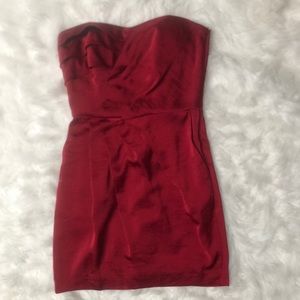 Red BCBG dress